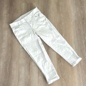 Apt. 9 White Denim Tummy Control Ankle Jeans